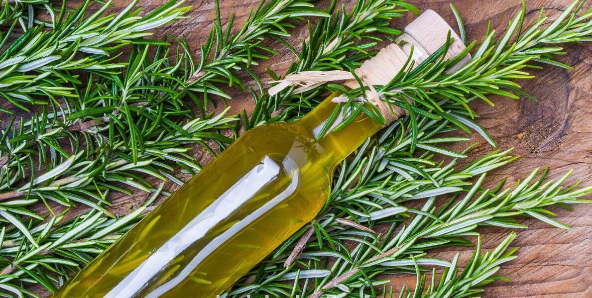 Rosemary oil to treat oily skin problems.